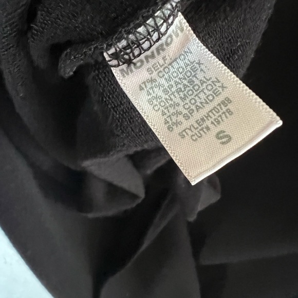 Monrow Black Camo Stripe Cotton Sweatshirt - Picture 10 of 11